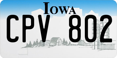IA license plate CPV802