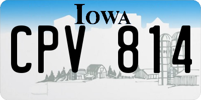 IA license plate CPV814