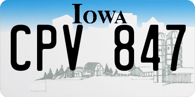 IA license plate CPV847