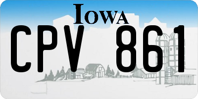 IA license plate CPV861