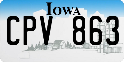 IA license plate CPV863
