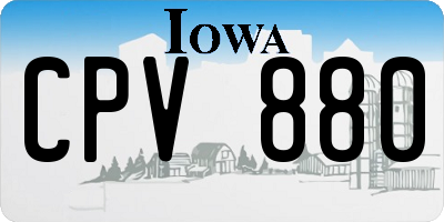 IA license plate CPV880