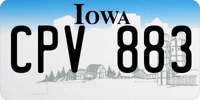 IA license plate CPV883