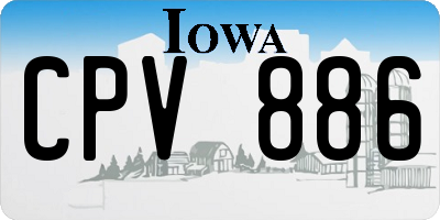 IA license plate CPV886