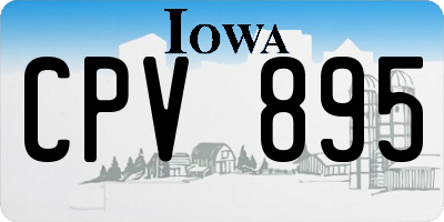 IA license plate CPV895
