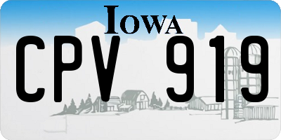 IA license plate CPV919