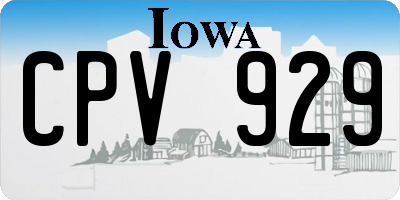 IA license plate CPV929
