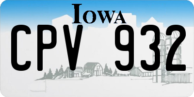 IA license plate CPV932