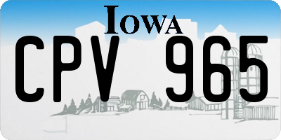 IA license plate CPV965
