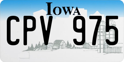 IA license plate CPV975