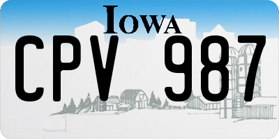 IA license plate CPV987