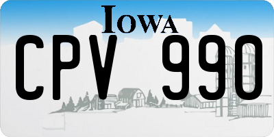 IA license plate CPV990