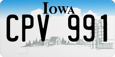 IA license plate CPV991