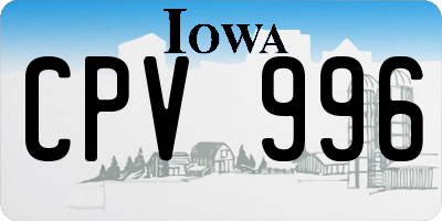 IA license plate CPV996