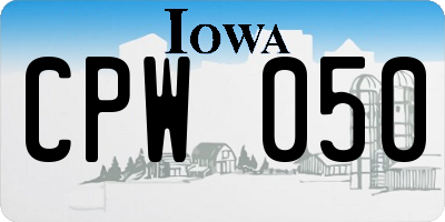 IA license plate CPW050