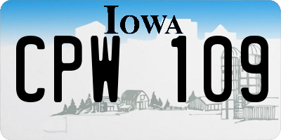 IA license plate CPW109