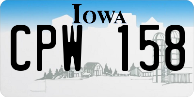 IA license plate CPW158