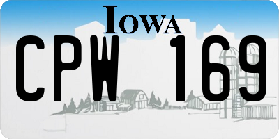 IA license plate CPW169