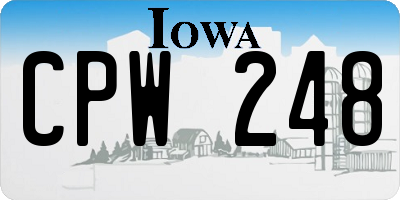 IA license plate CPW248
