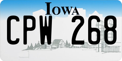 IA license plate CPW268