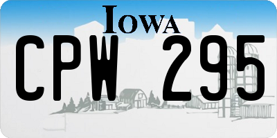 IA license plate CPW295