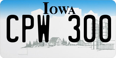 IA license plate CPW300