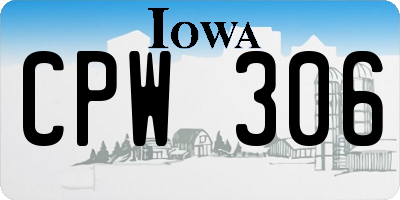 IA license plate CPW306