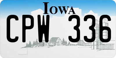IA license plate CPW336