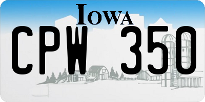 IA license plate CPW350