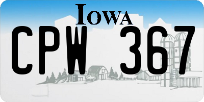 IA license plate CPW367