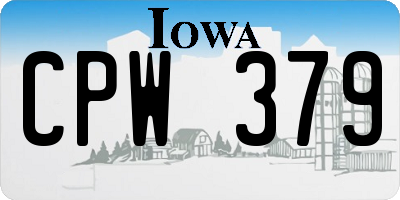 IA license plate CPW379