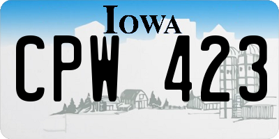 IA license plate CPW423