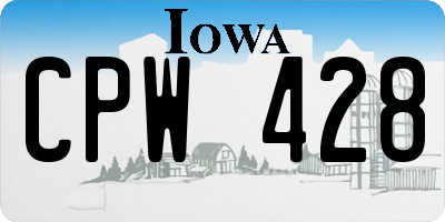 IA license plate CPW428