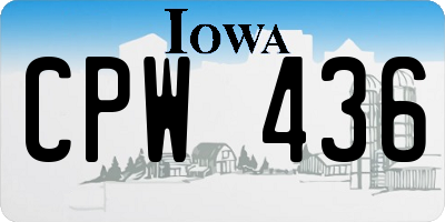 IA license plate CPW436