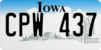 IA license plate CPW437