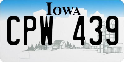 IA license plate CPW439
