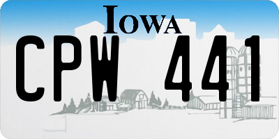 IA license plate CPW441