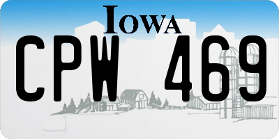 IA license plate CPW469