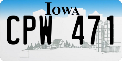 IA license plate CPW471