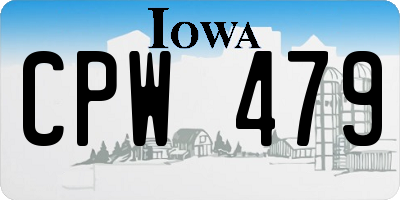 IA license plate CPW479