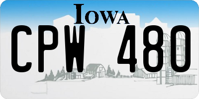 IA license plate CPW480