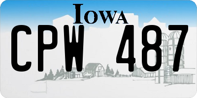 IA license plate CPW487