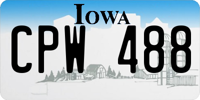 IA license plate CPW488