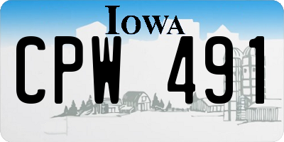 IA license plate CPW491