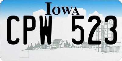 IA license plate CPW523