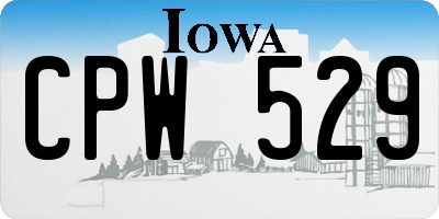 IA license plate CPW529