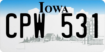 IA license plate CPW531