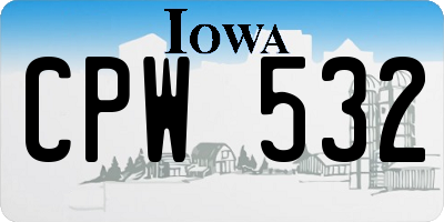 IA license plate CPW532