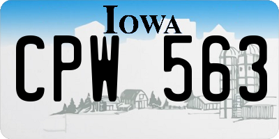 IA license plate CPW563