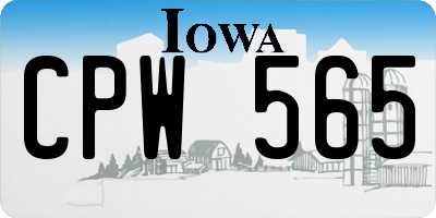 IA license plate CPW565